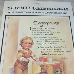 Creative Dimensionals 3D Kit with Fingerprints Poem